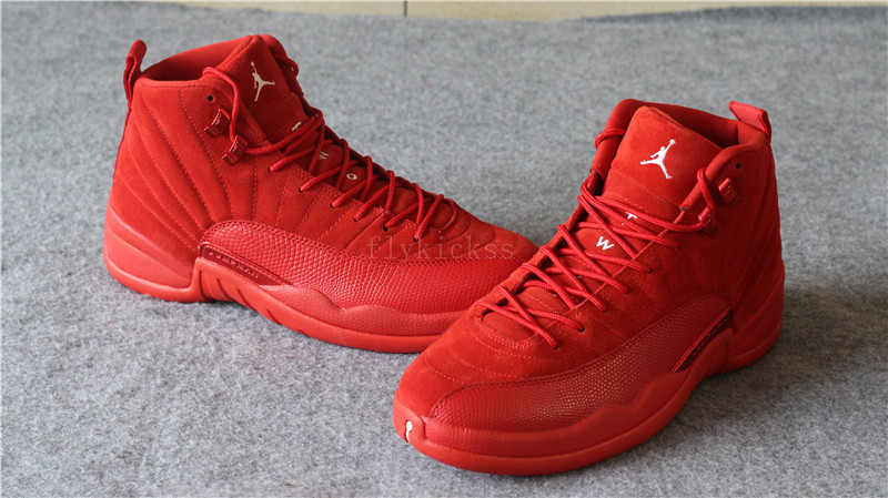 Authentic Air Jordan 12 Premium Red Suede